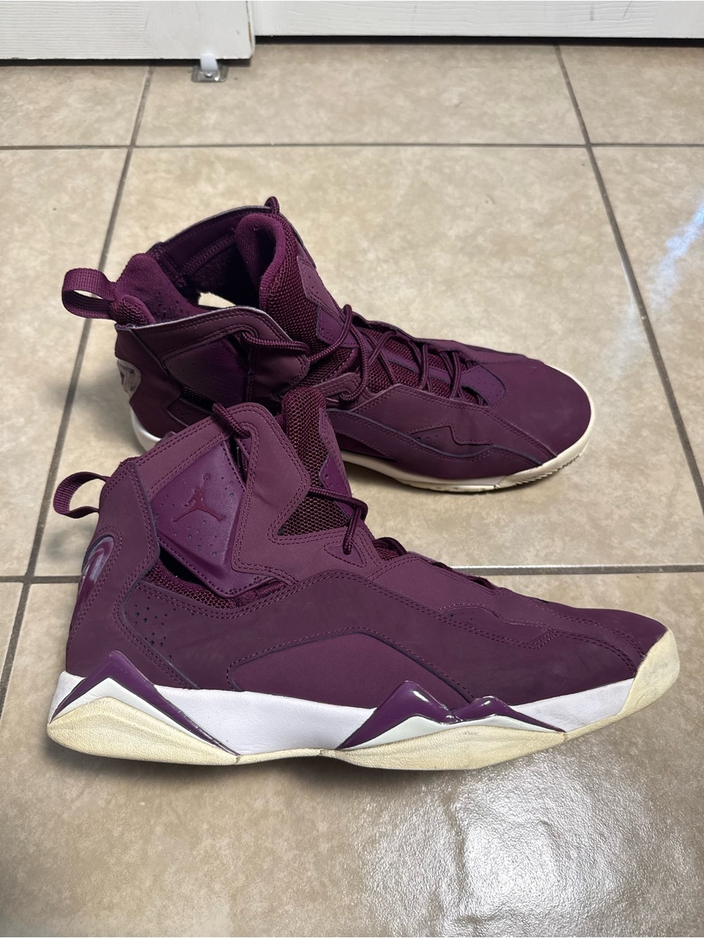 Jordan Air Jordan True Flight Burgundy Purple White High Top NO BOX SIZE 12 M